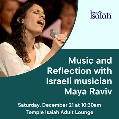 Music and Reflection with Israeli musician Maya Raviv